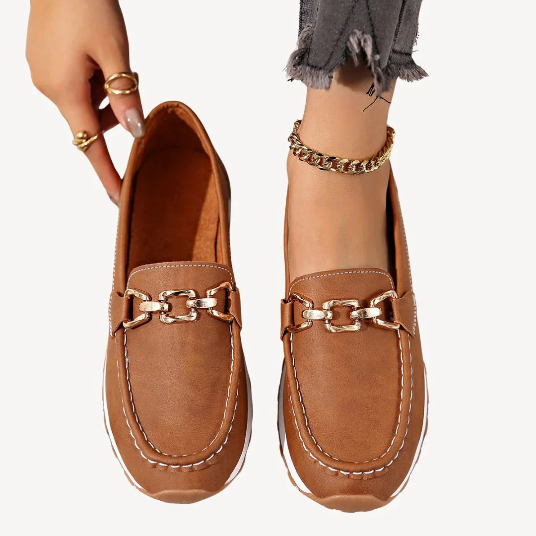 Women's Loafers with Chain Detail
