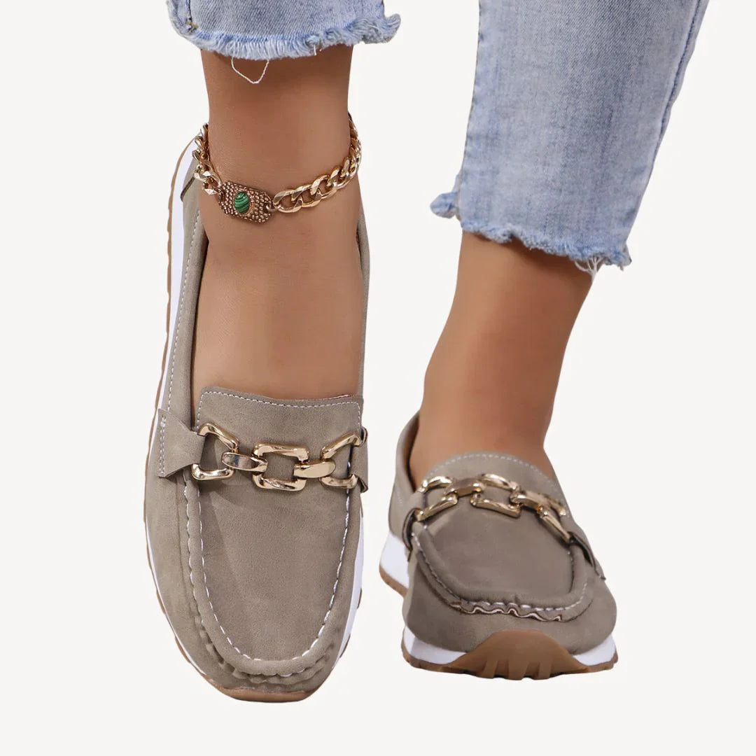 Women's Loafers with Chain Detail