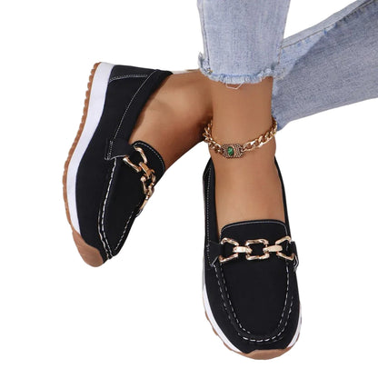 Women's Loafers with Chain Detail