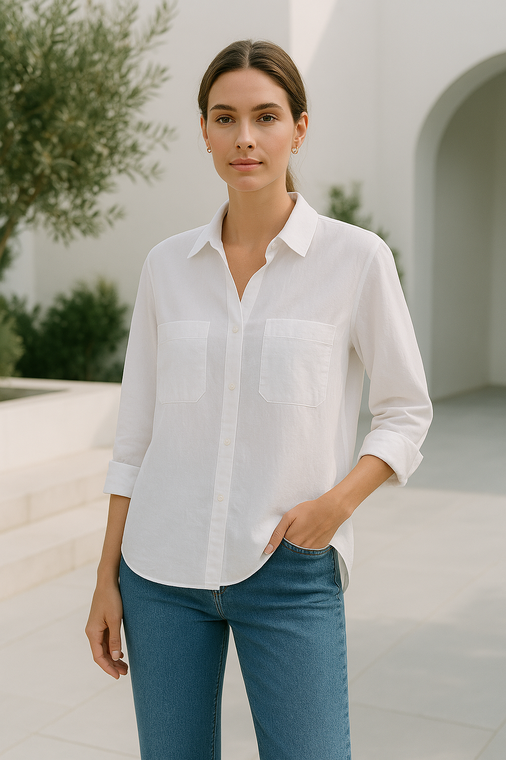 Women's Long Blouse Oversize Soft Fabric Modern Design