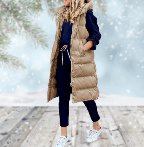Women's Long Bodywarmer Vest Stylish