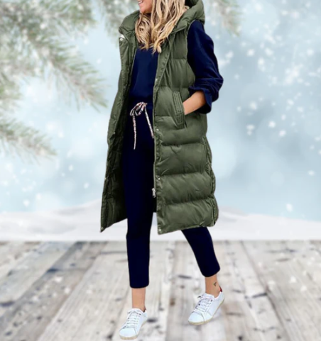 Women's Long Bodywarmer Vest Stylish