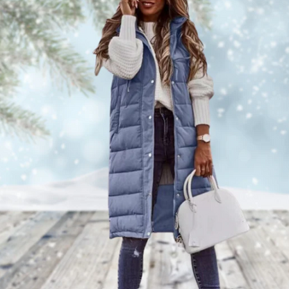 Women's Long Bodywarmer Vest Stylish