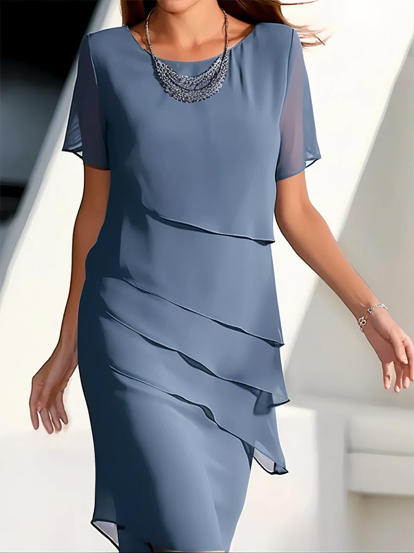 Women's Long Chiffon Dress Floor Length Party Dress Stylish Women's Clothing