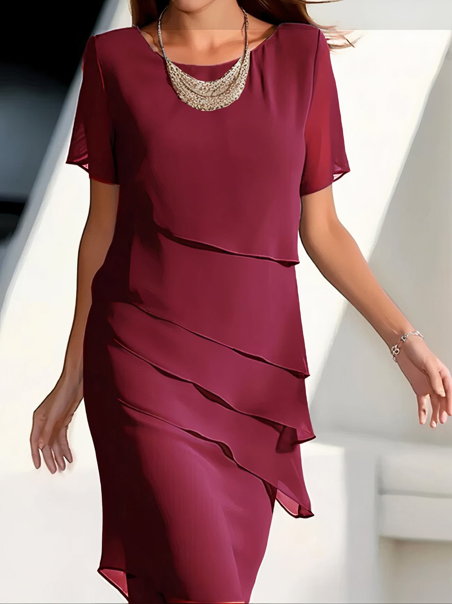 Women's Long Chiffon Dress Floor Length Party Dress Stylish Women's Clothing