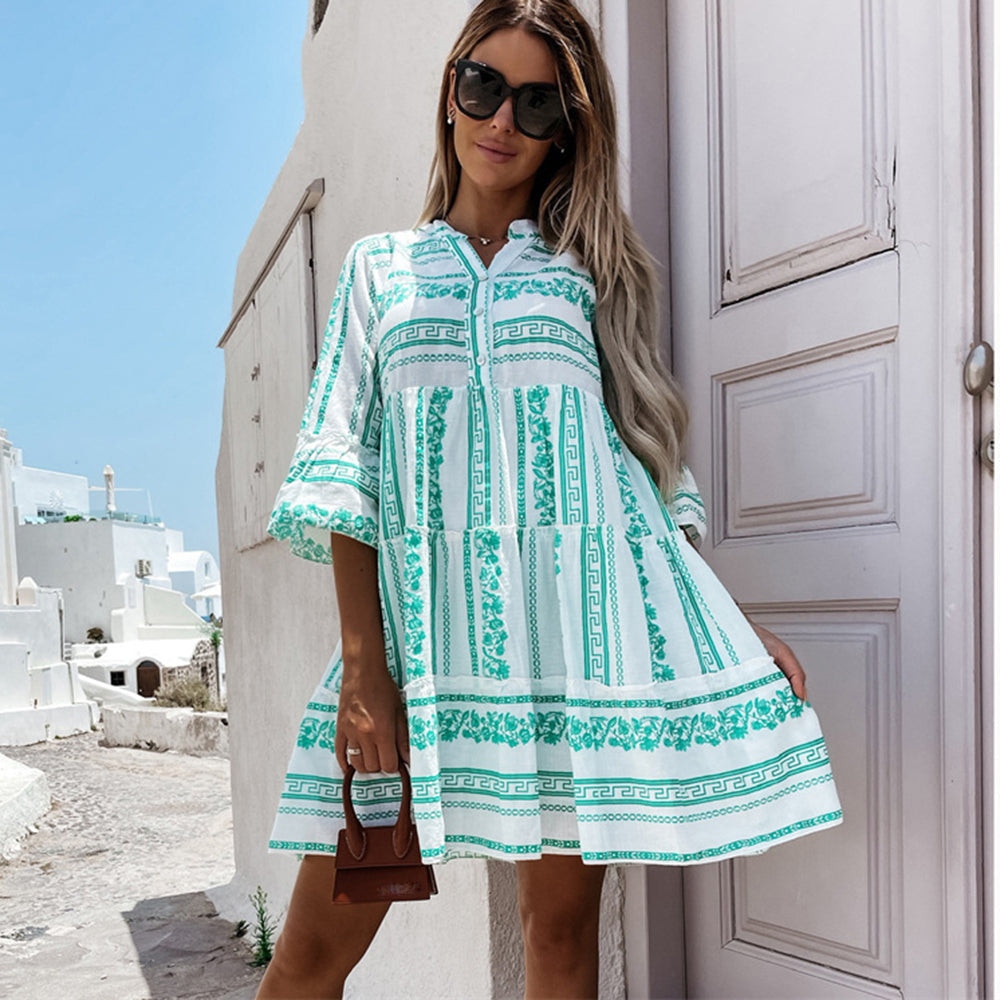 Women's Long Dress Boho Style Airy Fabric for Party and Summer Wear