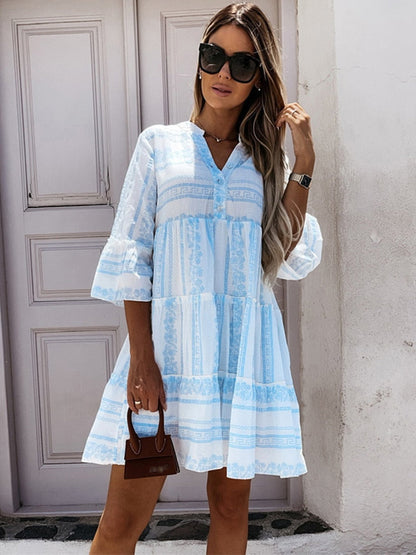 Women's Long Dress Boho Style Airy Fabric for Party and Summer Wear