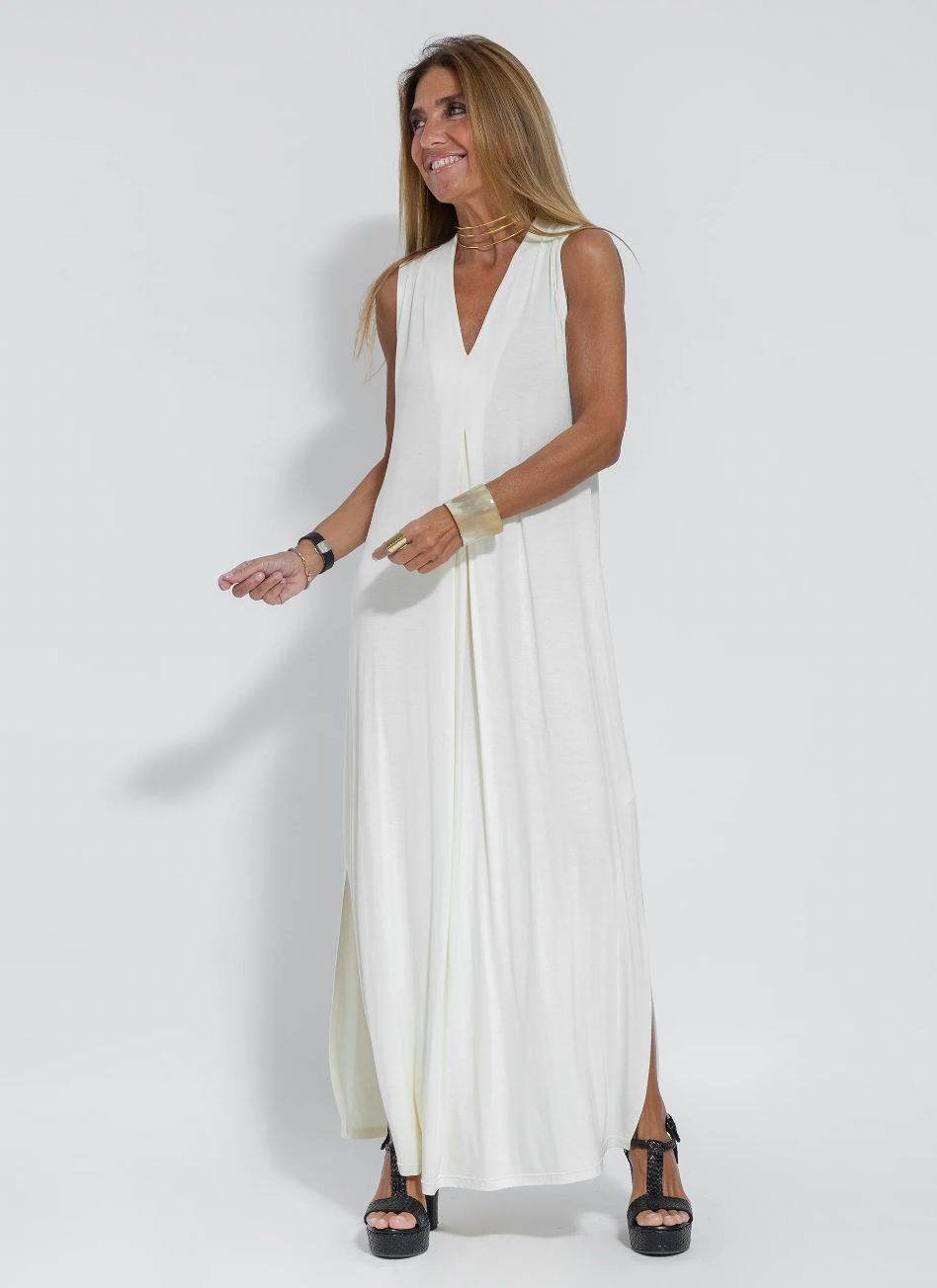 Women's Long Dress Elegant Summer Style Cotton Maxi Dress for Summer