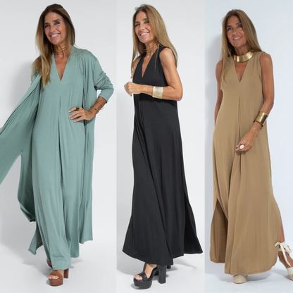 Women's Long Dress Elegant Summer Style Cotton Maxi Dress for Summer