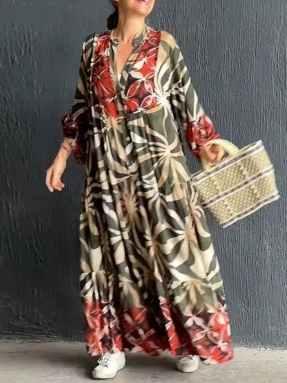 Women's Long Dress Relaxed Fit Trendy Print High Quality Fabric