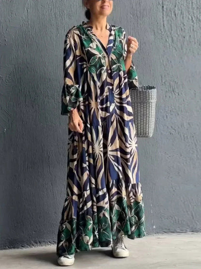 Women's Long Dress Relaxed Fit Trendy Print High Quality Fabric