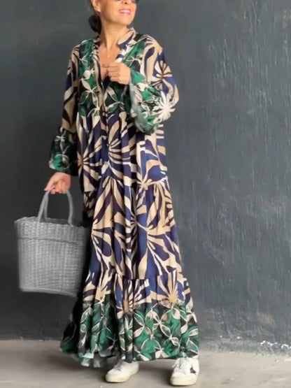 Women's Long Dress Relaxed Fit Trendy Print High Quality Fabric