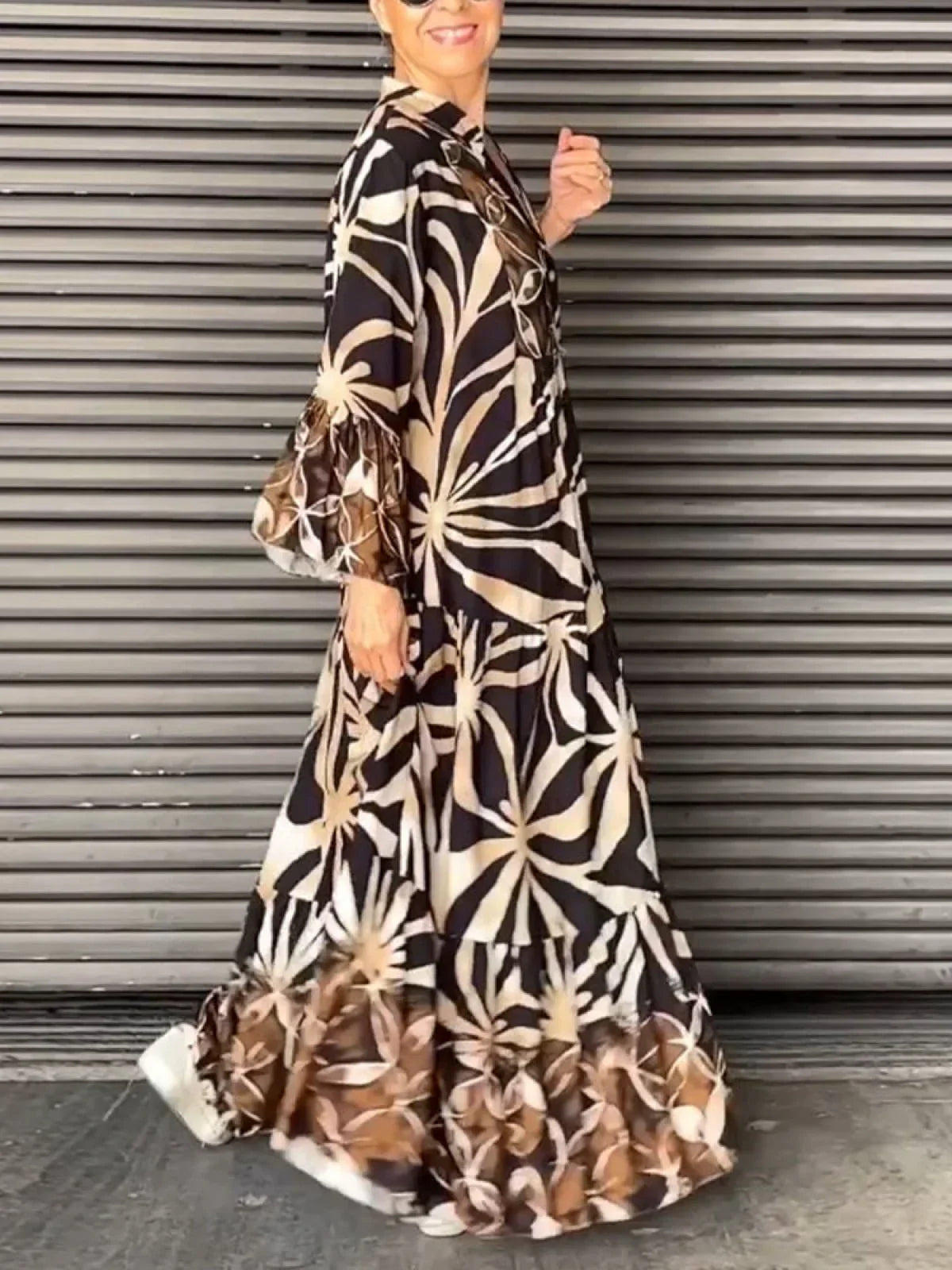 Women's Long Dress Relaxed Fit Trendy Print High Quality Fabric