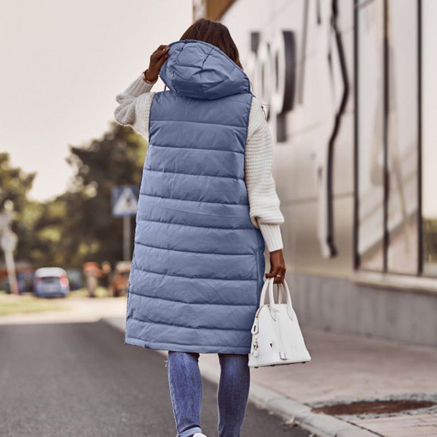 Women's Long Hoodie Vest Casual Trendy