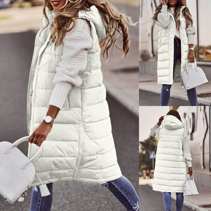 Women's Long Hoodie Vest Casual Trendy