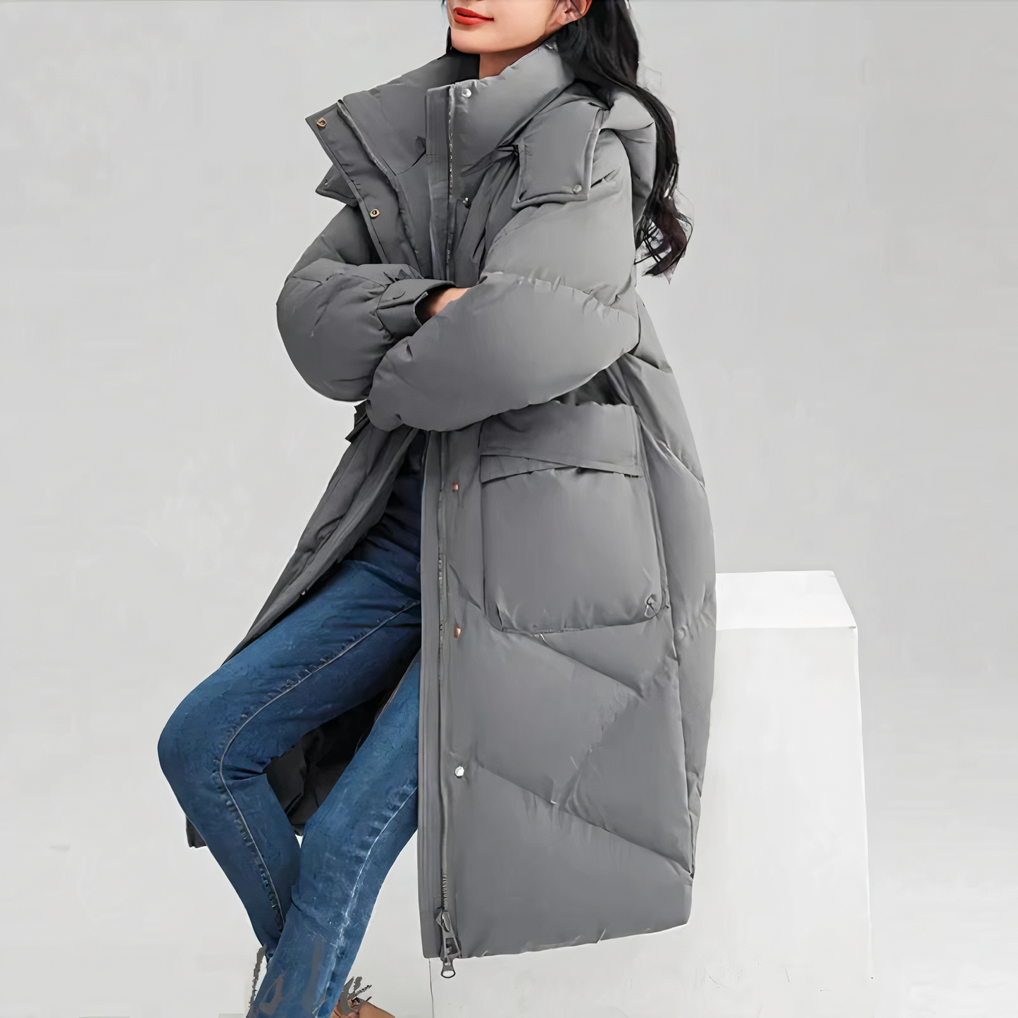Women's Long Jacket Stylish and Warm