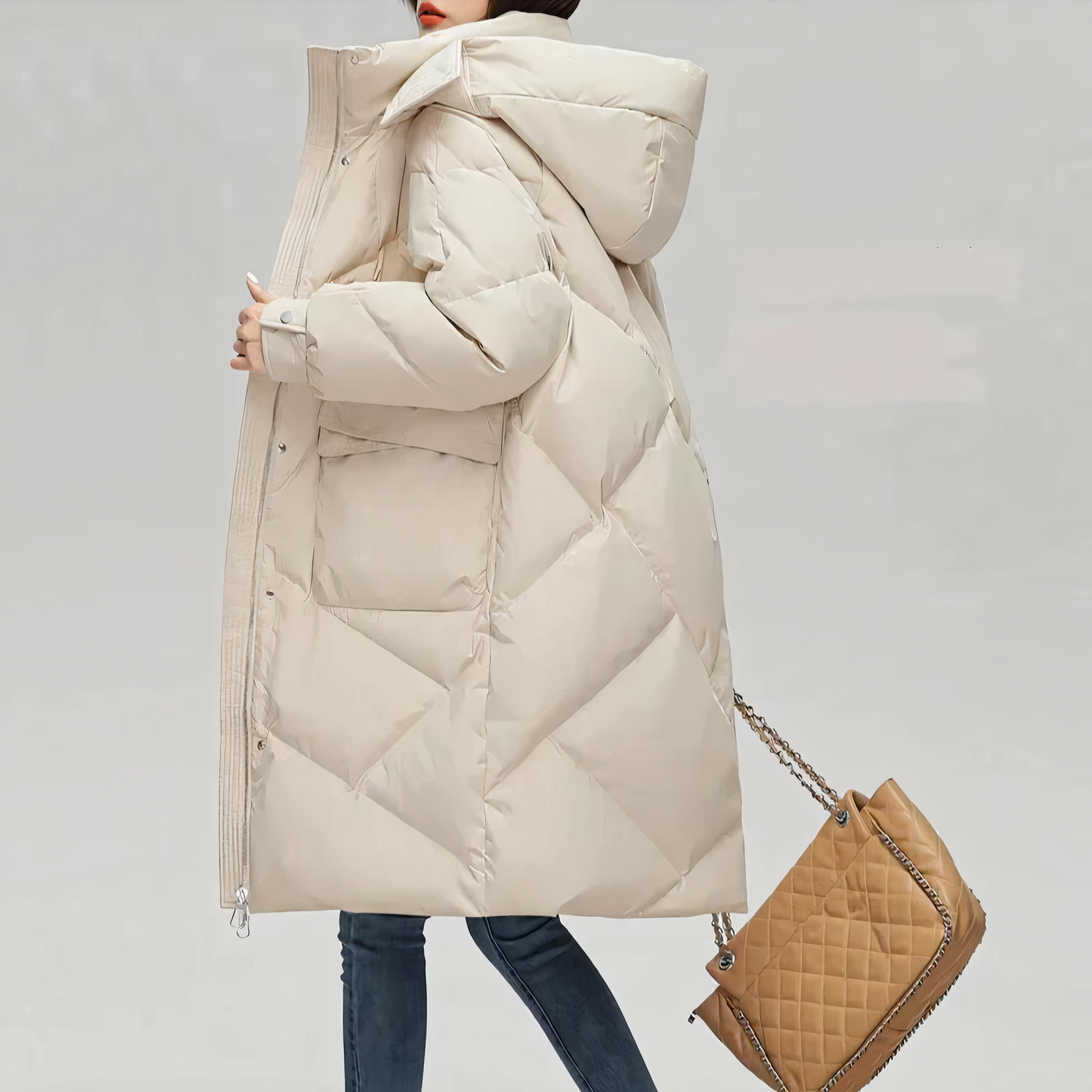Women's Long Jacket Stylish and Warm
