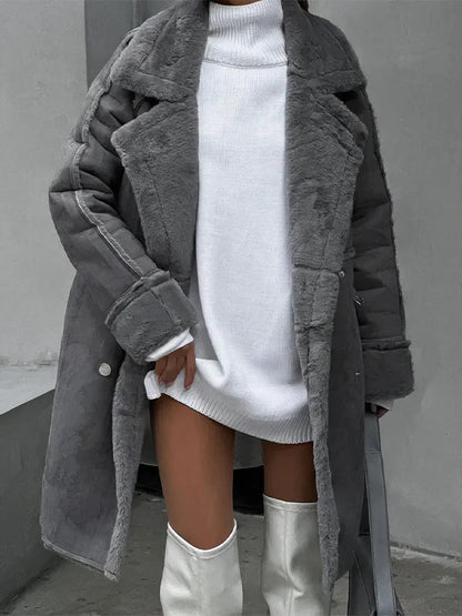 Women's Long Jacket Winter Windproof With Flattering Silhouette