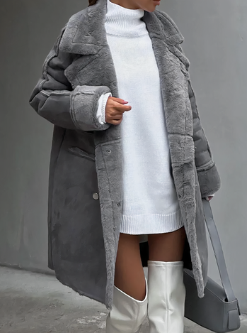 Women's Long Jacket Winter Windproof With Flattering Silhouette