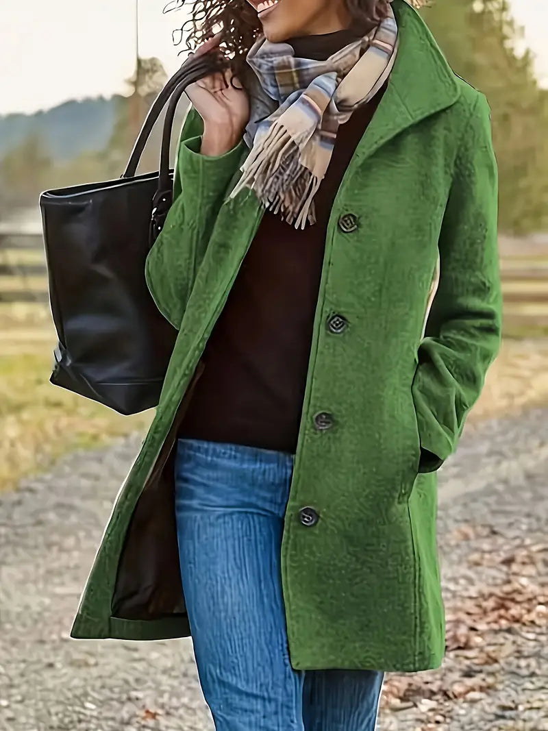 Women's Long Jacket With Timeless Design