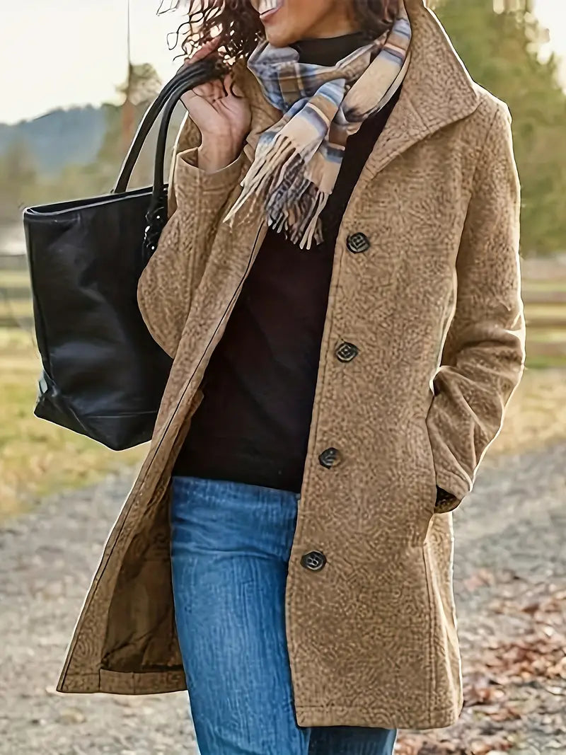 Women's Long Jacket With Timeless Design