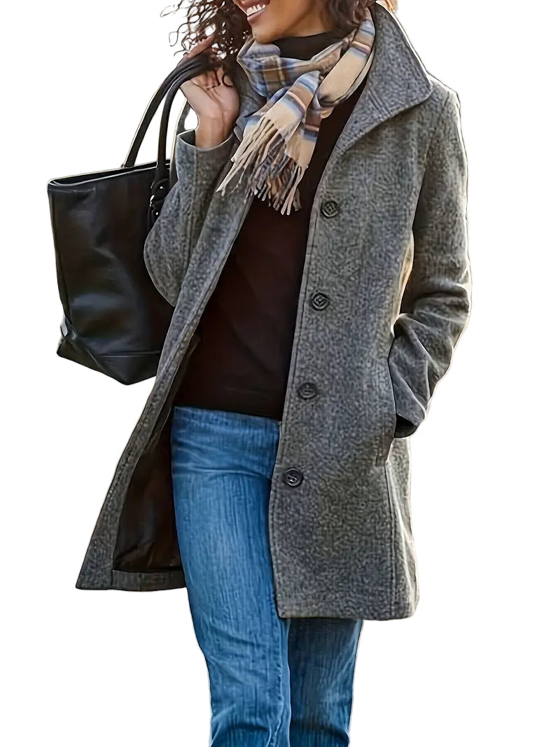 Women's Long Jacket With Timeless Design