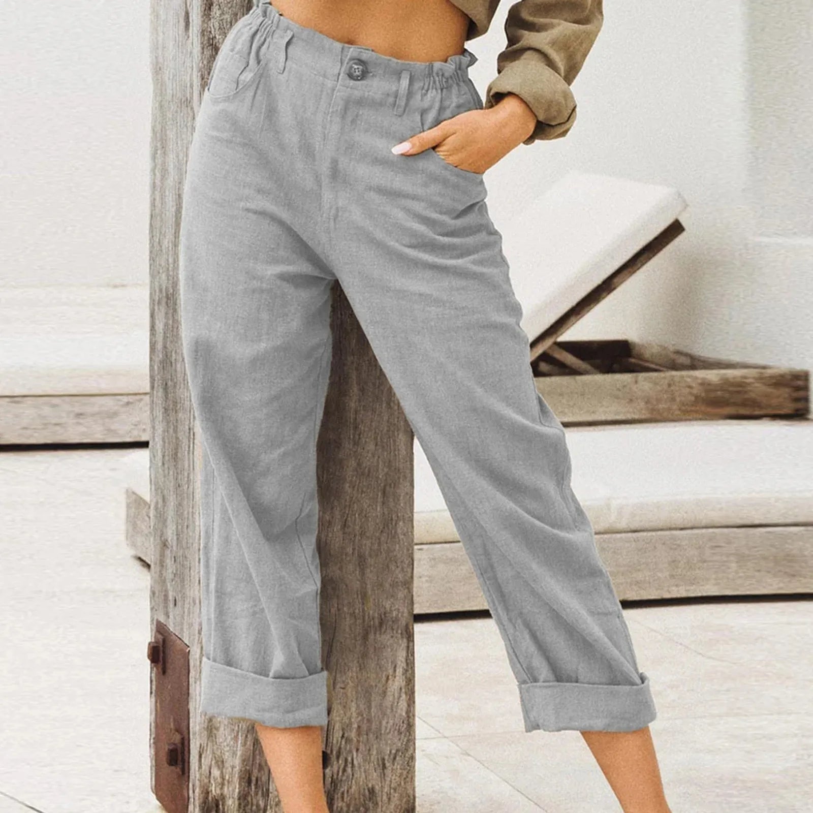 Women's Long Pants Casual With Pockets