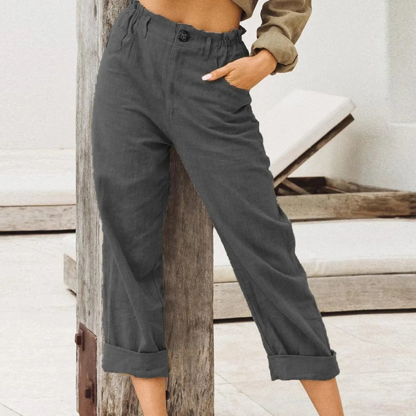 Women's Long Pants Casual With Pockets