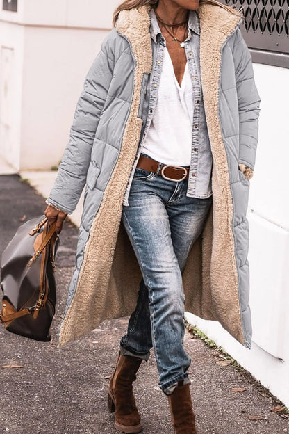 Women's Long Puffer Jacket Fur Lining