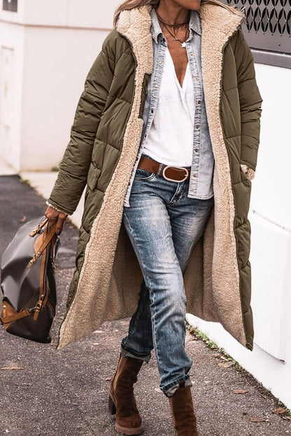 Women's Long Puffer Jacket Fur Lining