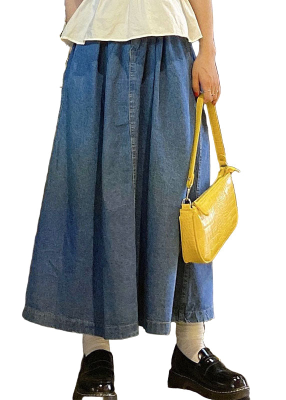 Women's Long Skirt A-Line High Waist with Patchwork Design