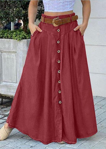 Women's Long Skirt Casual With Pocket
