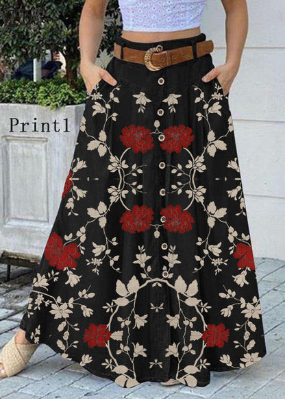 Women's Long Skirt Casual With Pocket