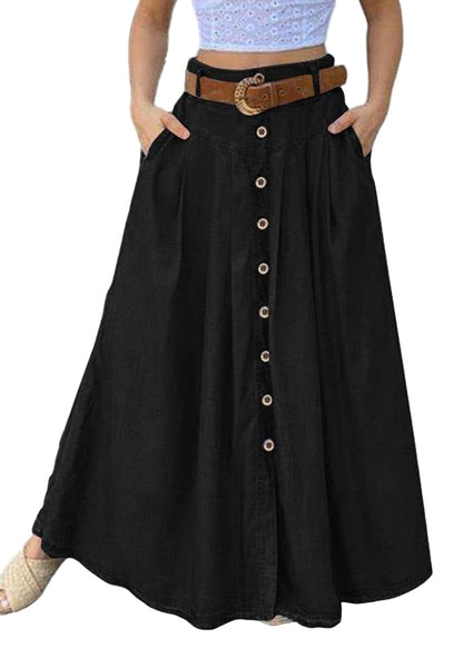 Women's Long Skirt Casual With Pocket