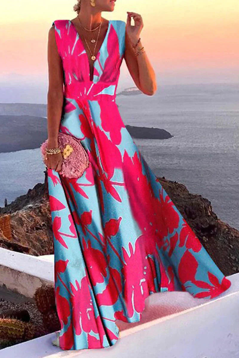 Women's Long Summer Dress Various Prints High Quality Cotton