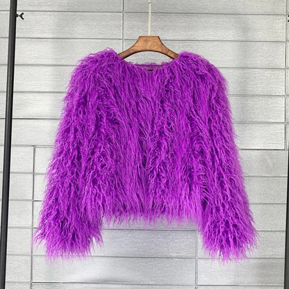 Women's Long Winter Coat Double Row of Buttons