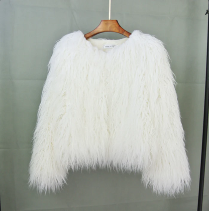Women's Long Winter Coat Double Row of Buttons