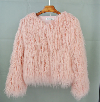 Women's Long Winter Coat Double Row of Buttons