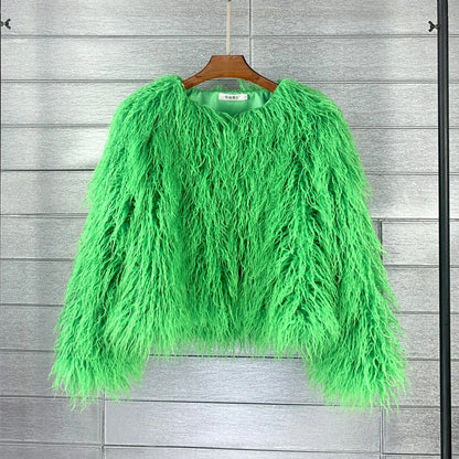 Women's Long Winter Coat Double Row of Buttons