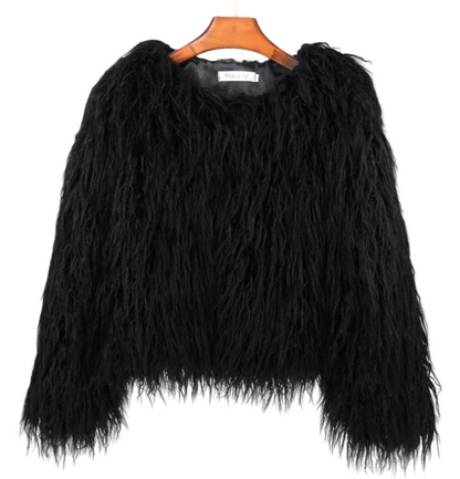 Women's Long Winter Coat Double Row of Buttons