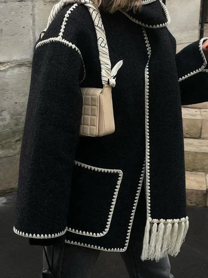 Women's Long Winter Coat With Adjustable Fit And Modern Aesthetics