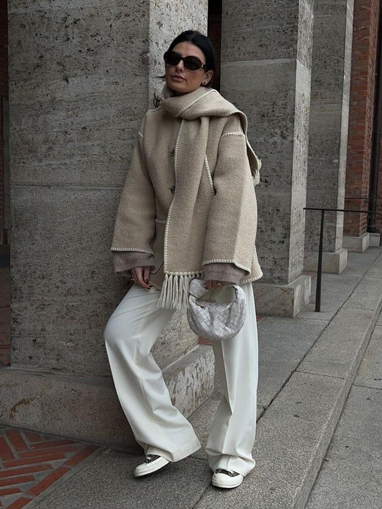 Women's Long Winter Coat With Adjustable Fit And Modern Aesthetics