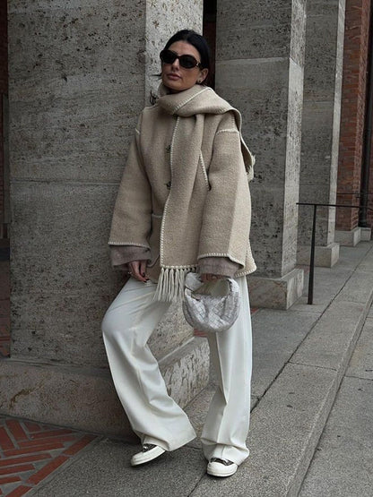 Women's Long Winter Coat With Adjustable Fit And Modern Aesthetics