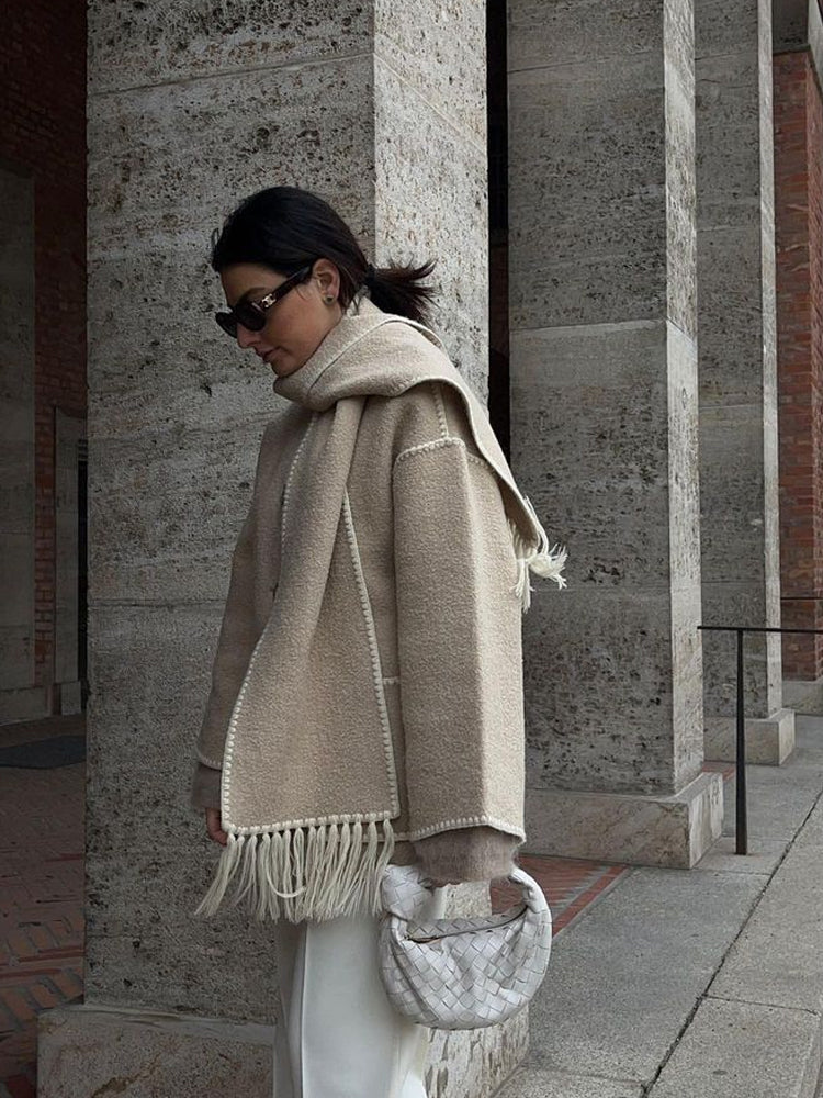 Women's Long Winter Coat With Adjustable Fit And Modern Aesthetics