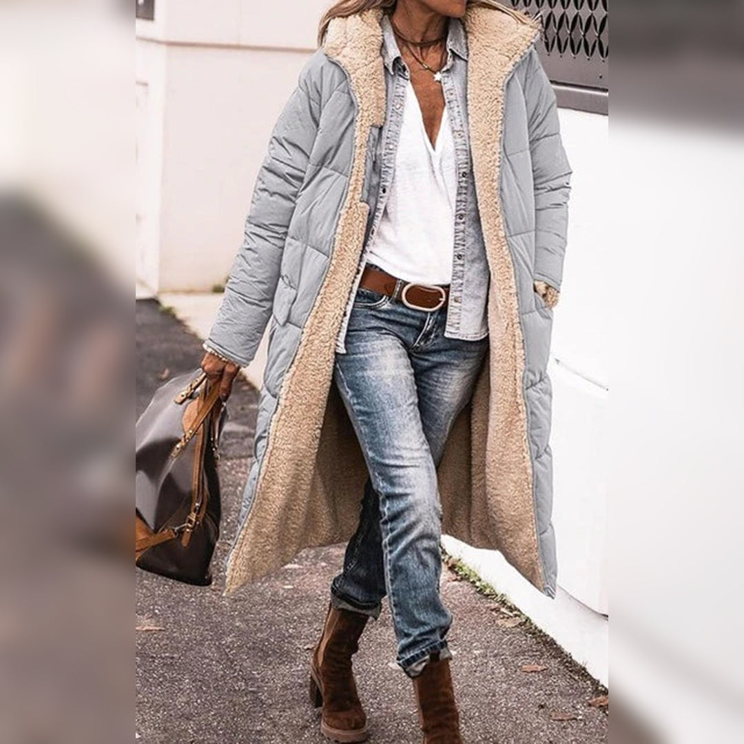 Women's Long Winter Jacket Quilted Durable and Warm
