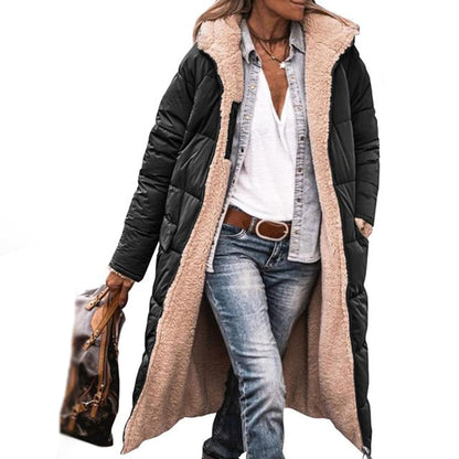 Women's Long Winter Jacket Quilted Durable and Warm