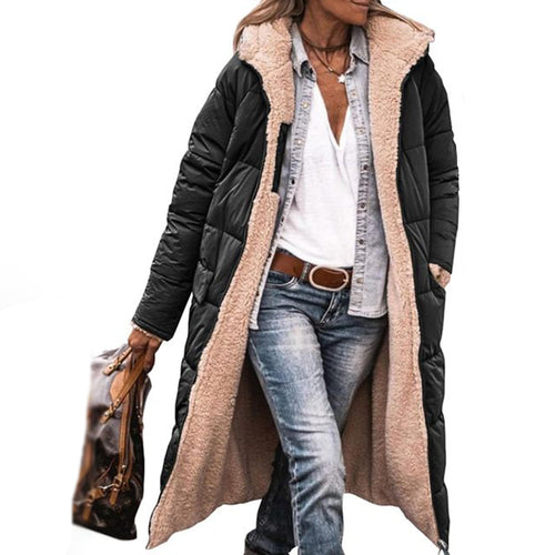 Women's Long Winter Jacket Quilted Durable and Warm