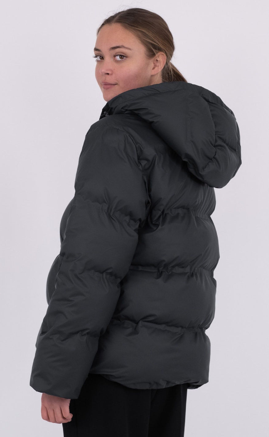 Women's Long Winter Jacket Quilted Polyester With Stylish Protection