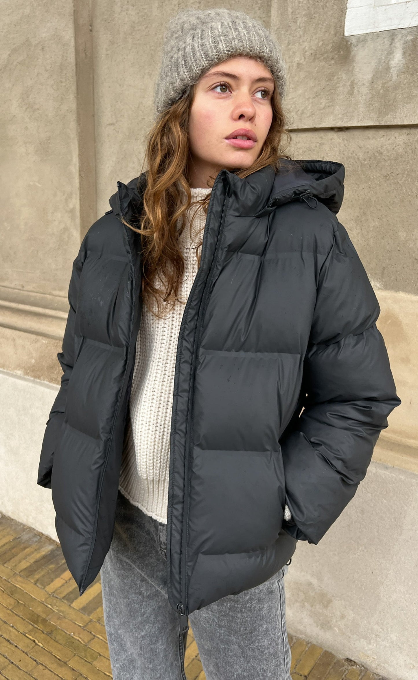 Women's Long Winter Jacket Quilted Polyester With Stylish Protection