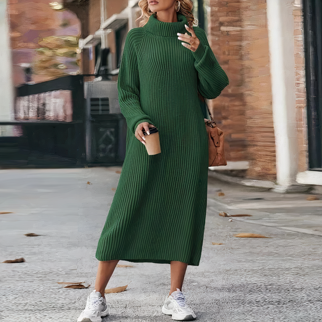 Women's Long-sleeved Knitted Dress